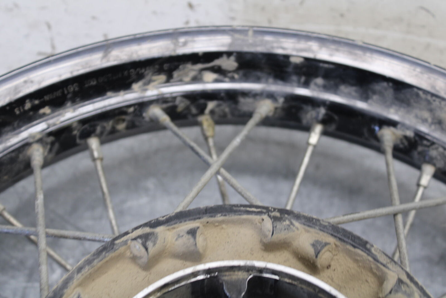 08-18 KAWASAKI KLR650 REAR WHEEL BACK RIM BB707