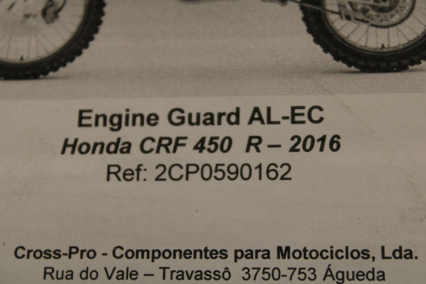 16 HONDA CRF450R CROSSPRO LOWER BOTTOM SKID PLATE GUARD SHIELD