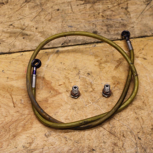 01-03 SUZUKI GSXR600 BRAIDED REAR BACK BRAKE HOSE FLUID LINE 37" BB336