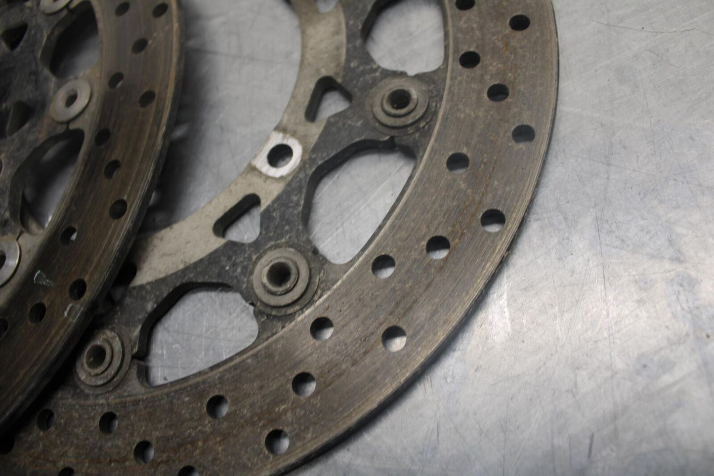 05 YAMAHA YZF R6S FRONT LEFT RIGHT BRAKE ROTORS DISCS BB462