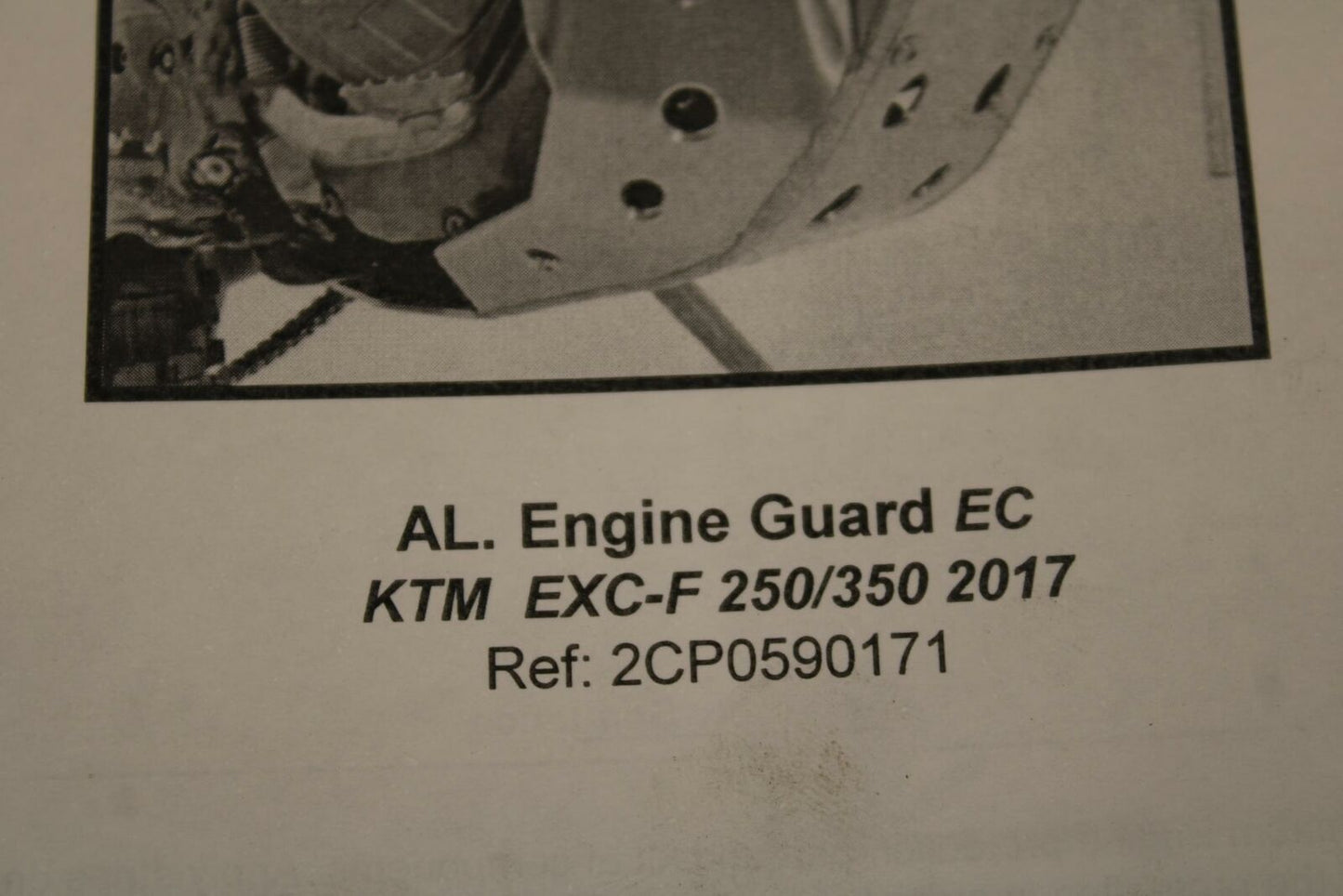 17 KTM 250-350 EXC F CROSSPRO LOWER BOTTOM SKID PLATE GUARD SHIELD