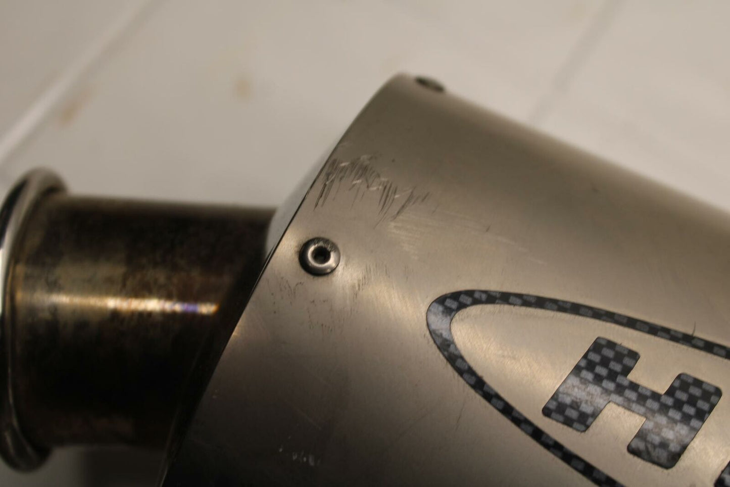 01-02 SUZUKI GSXR750 HINDLE EXHAUST PIPE MUFFLER SLIP ON CAN SILENCER BB402