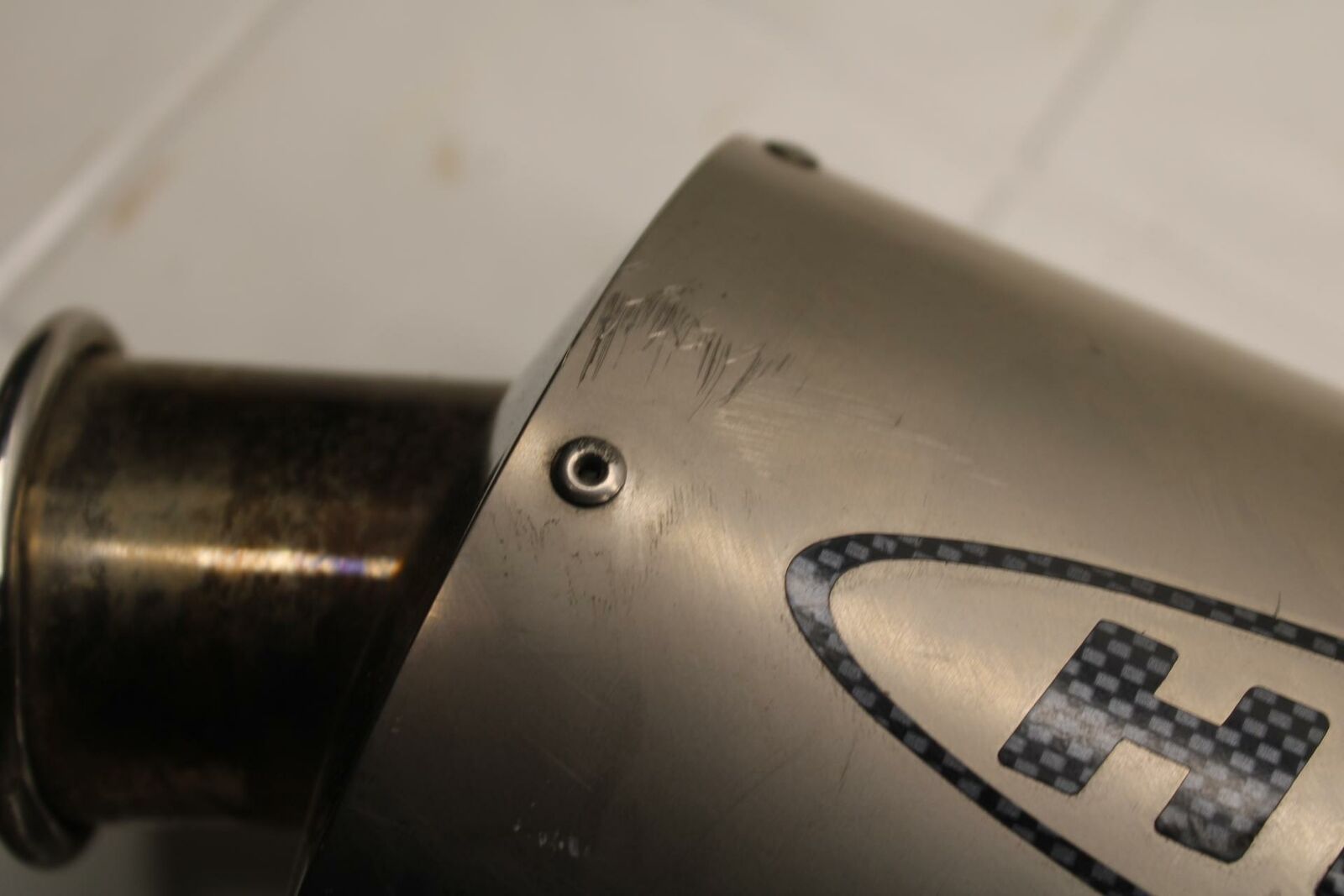 01-02 SUZUKI GSXR750 HINDLE EXHAUST PIPE MUFFLER SLIP ON CAN SILENCER BB402