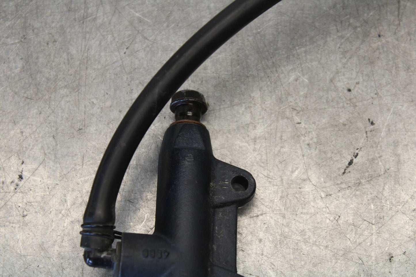 06-07 DUCATI MONSTER 695 REAR BACK BRAKE MASTER CYLINDER W RESERVOIR BB674