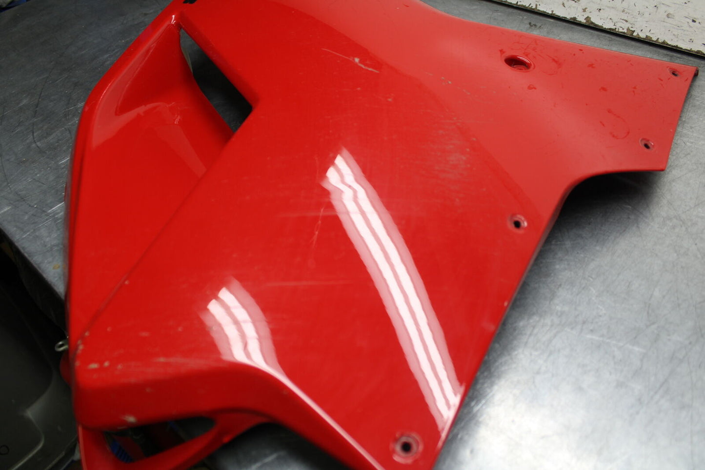 08-13 DUCATI 848 EVO RIGHT LOWER MID UPPER SIDE FAIRING COWL BB667