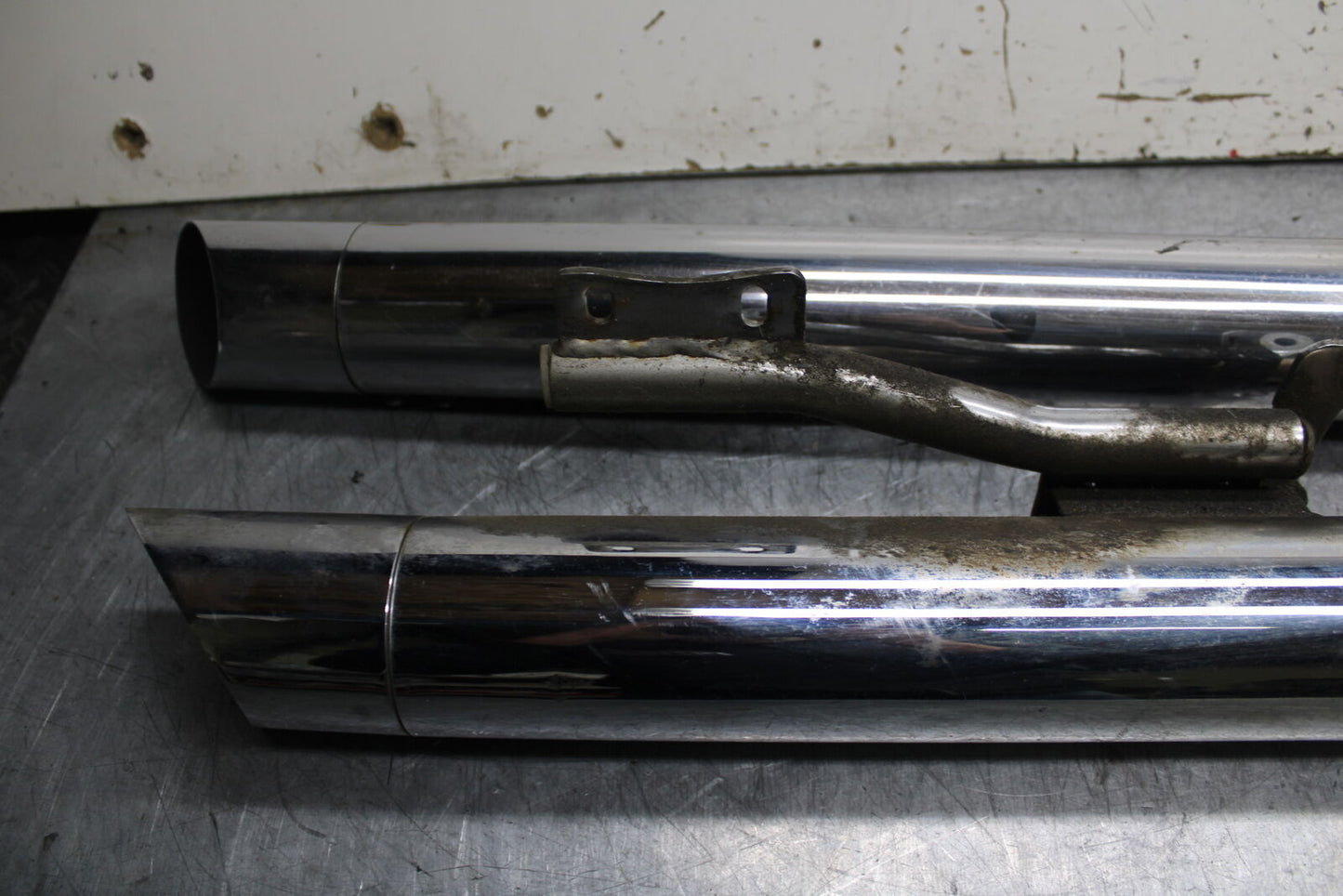 99-00 YAMAHA V STAR 1100 AFTERMARKET ROADKROME FULL EXHAUST SILENCER BB711