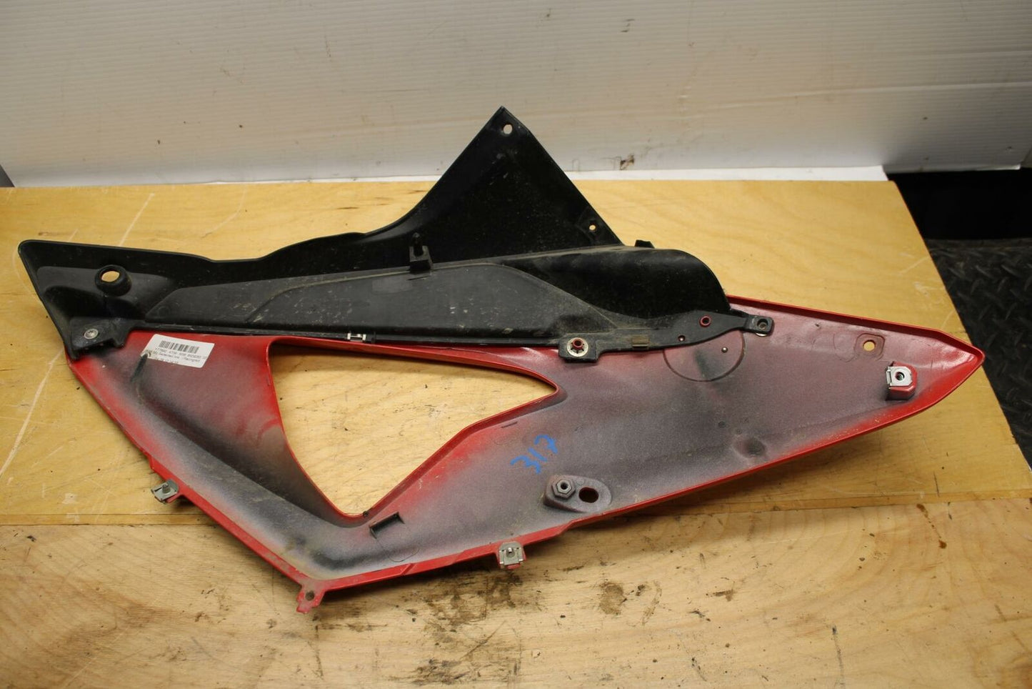 12-14 BMW S1000RR LEFT MID UPPER SIDE FAIRING COWL PLASTIC BB317