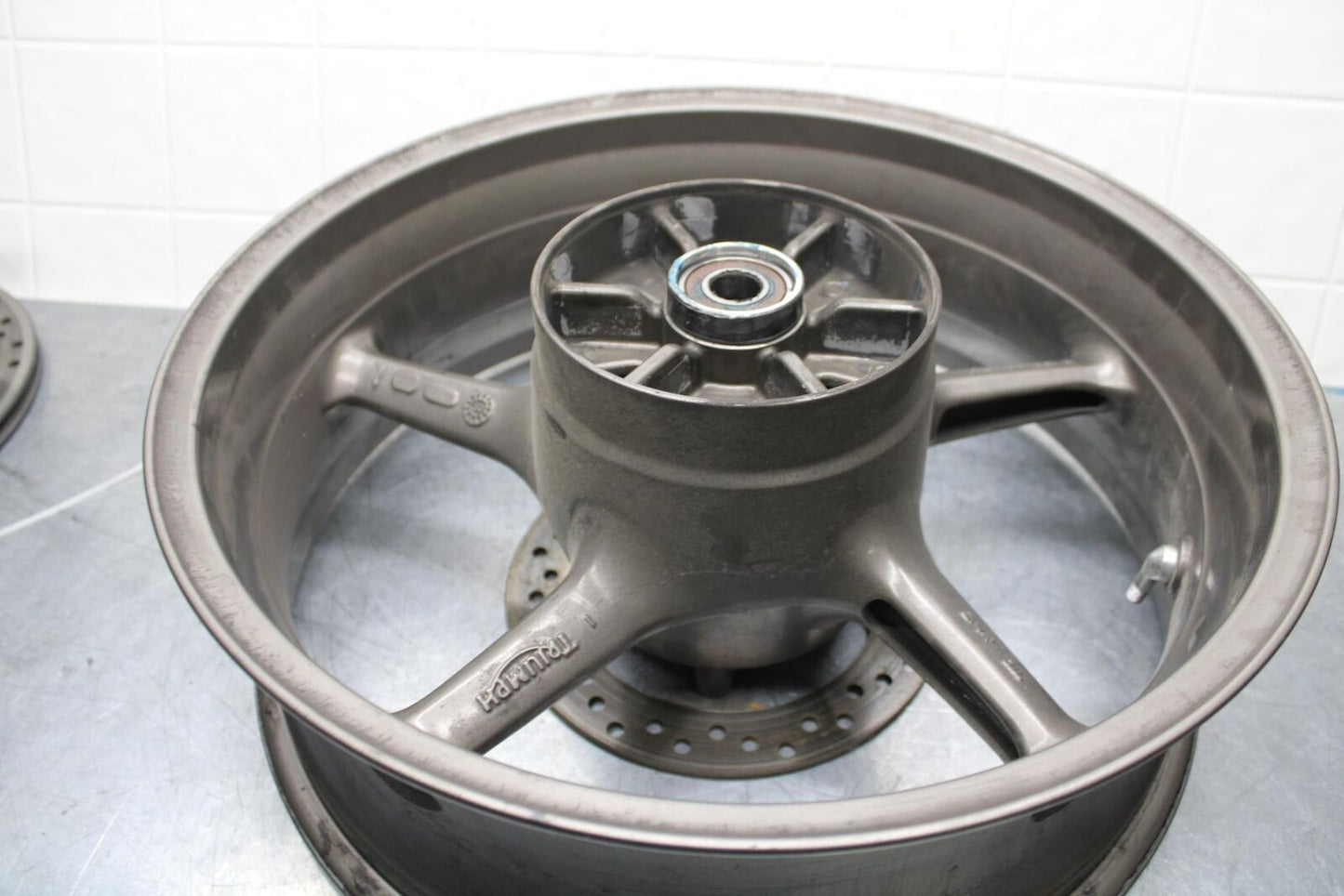 2009 Triumph Daytona 675 WHEEL AND REAR ROTOR BACK BRAKE DISC BB584