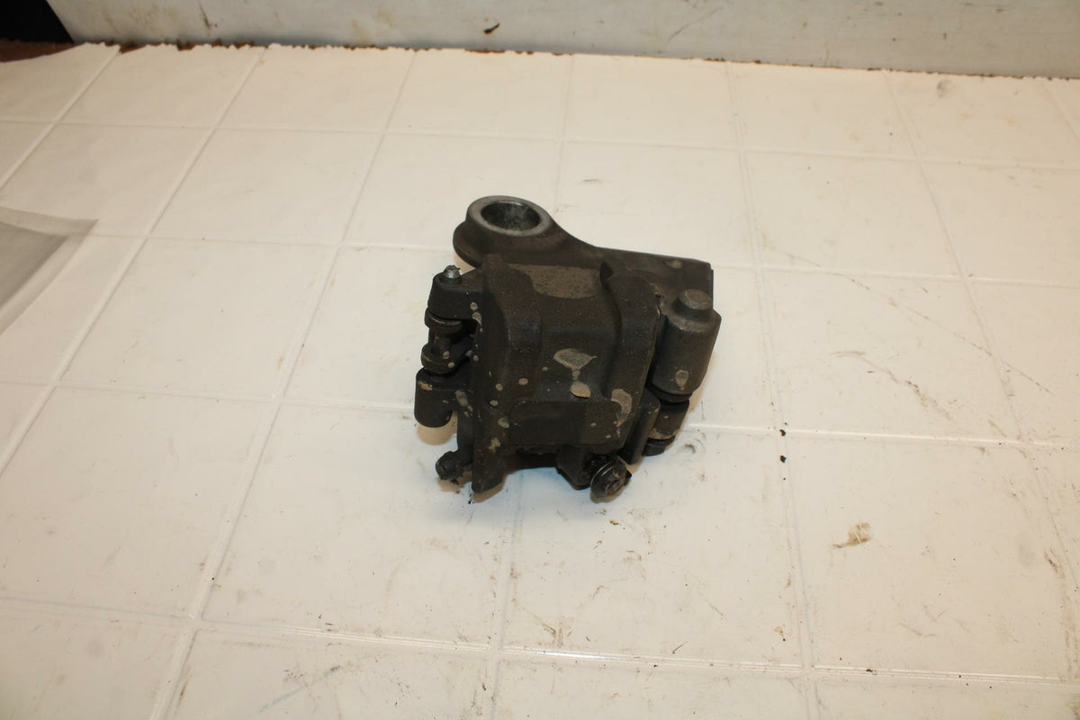 08-16 YAMAHA YZF R6 REAR BACK BRAKE CALIPER W MOUNT BRACKET BB406