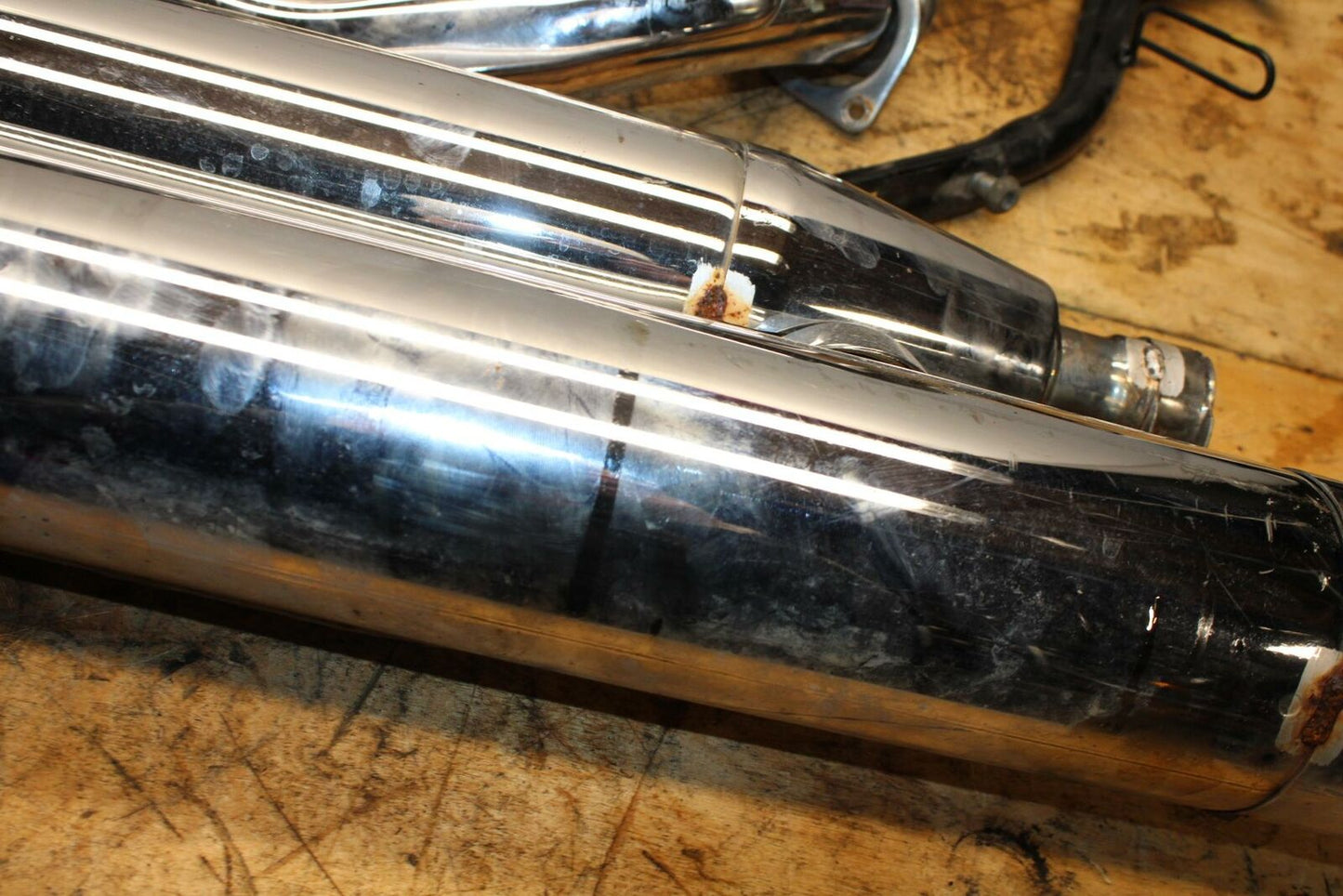 99-03 YAMAHA ROAD STAR XV1600A FULL MUFFLER EXHAUST SILENCER PIPE BB344