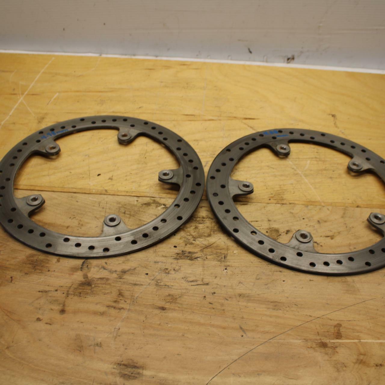 12-14 BMW S1000RR FRONT LEFT RIGHT BRAKE ROTORS DISCS BB317
