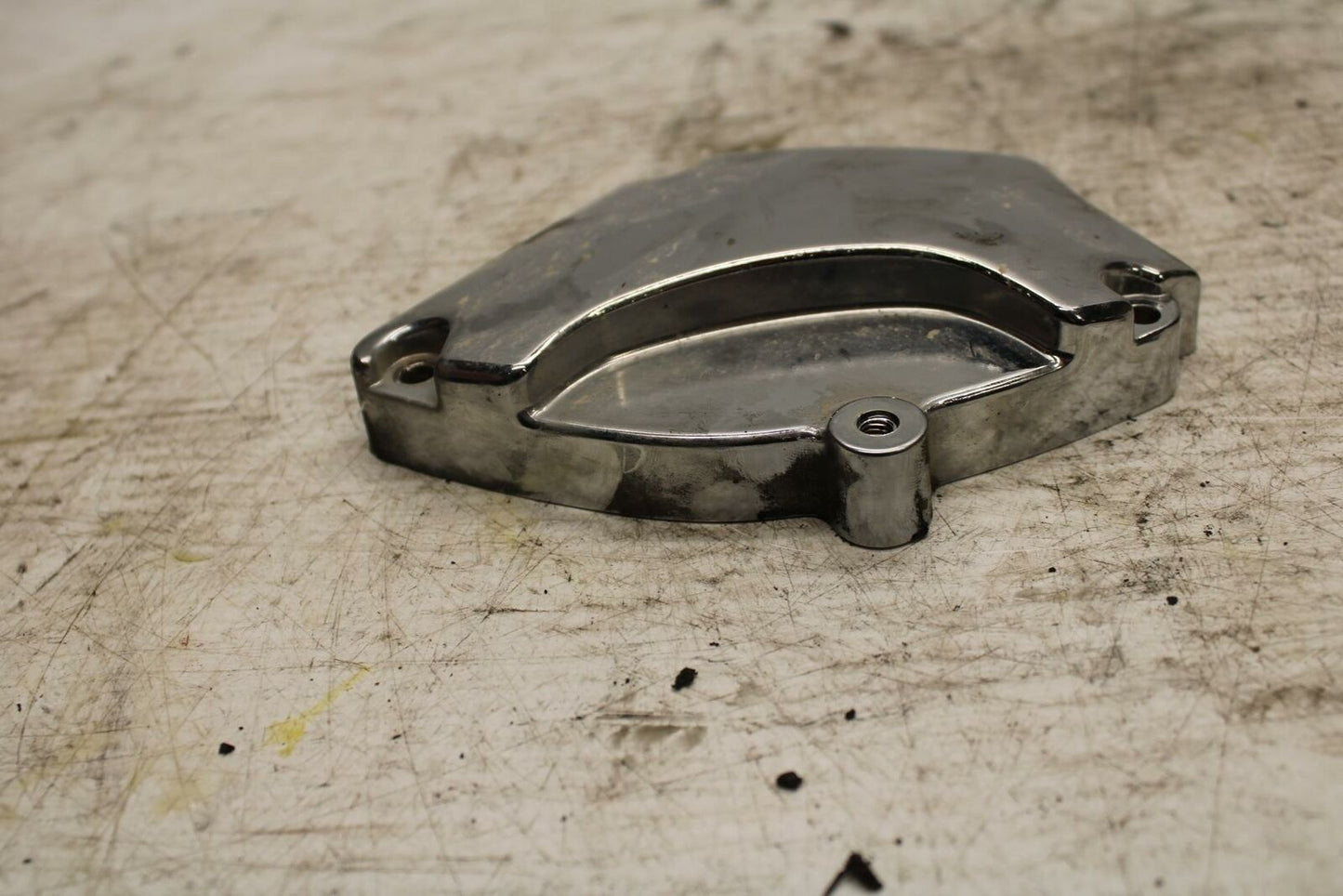02-03 YAMAHA V STAR 1100 CLUTCH SIDE ENGINE MOTOR COVER CABLE BB308