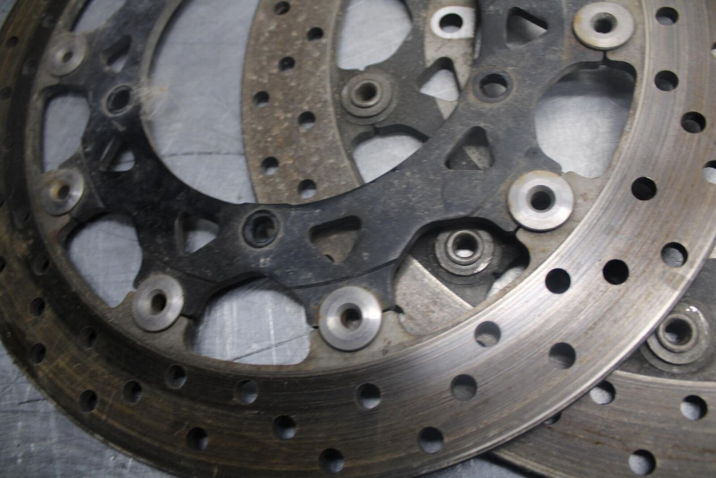 05 YAMAHA YZF R6S FRONT LEFT RIGHT BRAKE ROTORS DISCS BB462