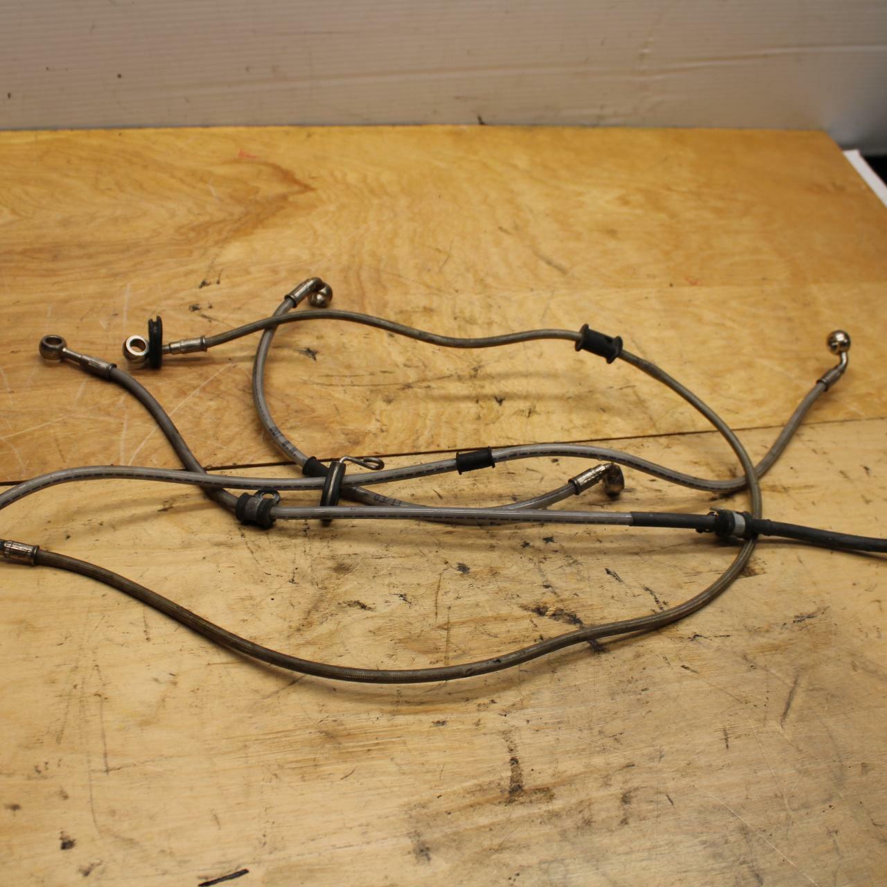 08-14 DUCATI MONSTER 696 BRAIDED FRONT BRAKE CALIPER HOSES LINES BB324