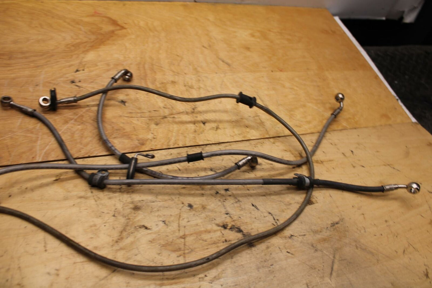 08-14 DUCATI MONSTER 696 BRAIDED FRONT BRAKE CALIPER HOSES LINES BB324