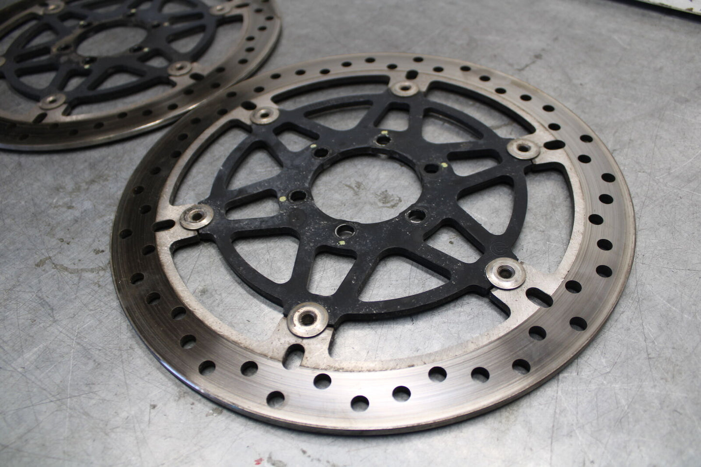 06-07 DUCATI MONSTER 695 FRONT LEFT RIGHT BRAKE ROTORS DISCS BB674