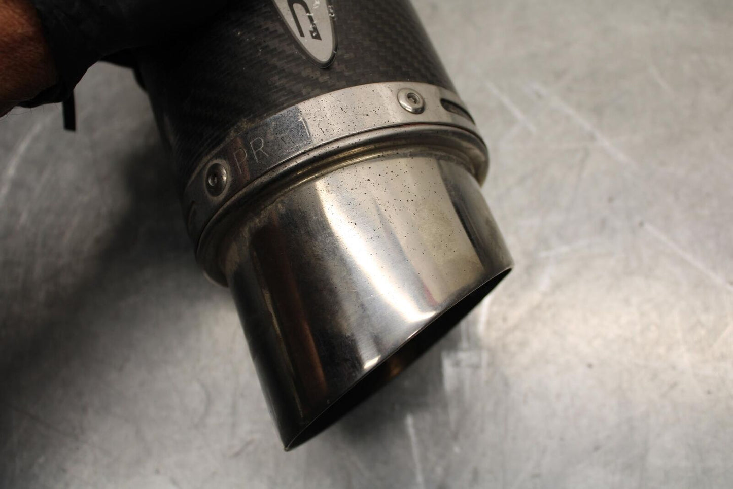 2008 Aprilia Shiver 750 SL750 AFTERMARKET EXHAUST PIPE MUFFLER SLIP ON CAN BB551