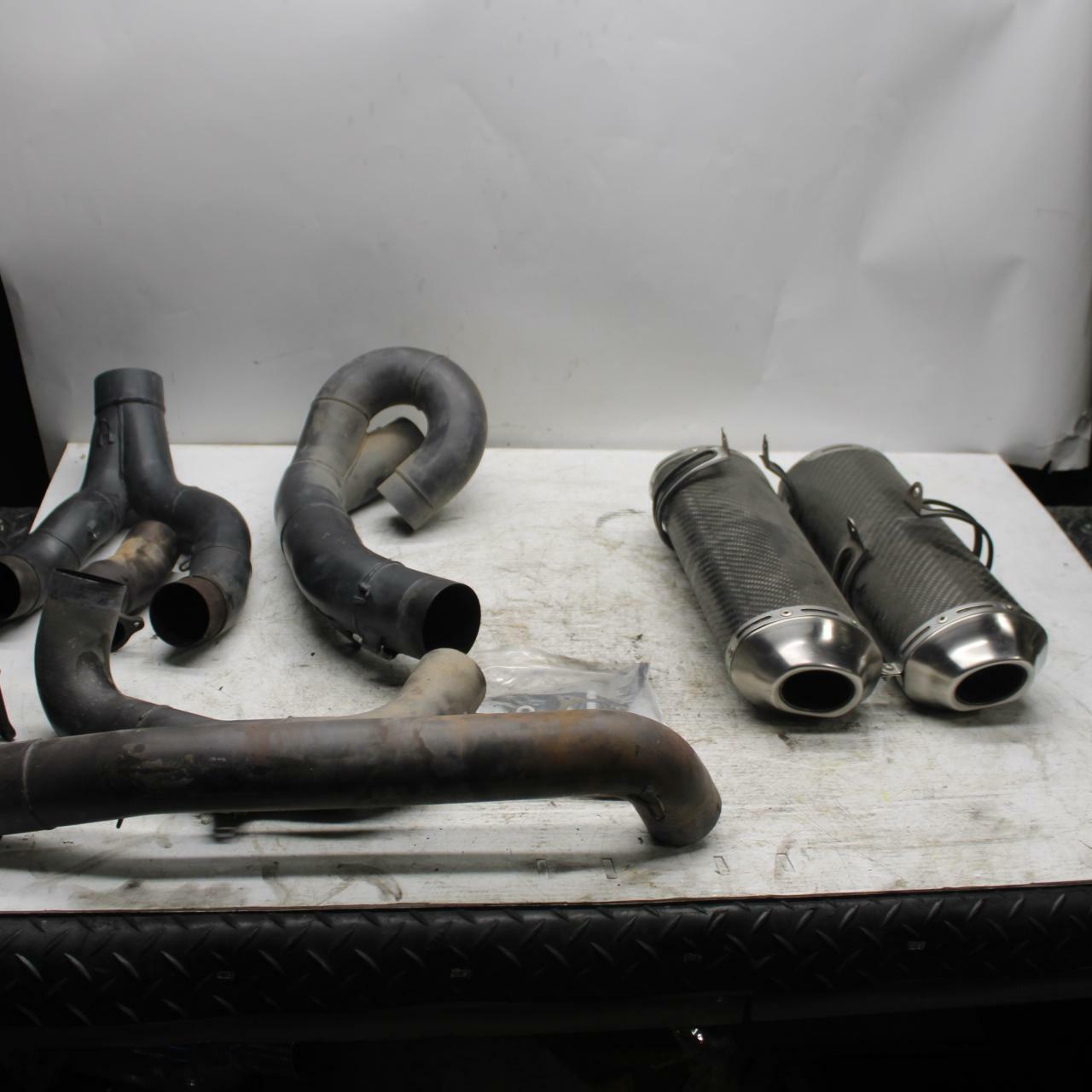 08-10 DUCATI 848 FULL EXHAUST SYSTEM HEADERS PIPE MUFFLER BB369