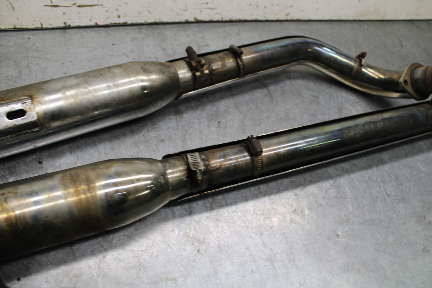 99-00 YAMAHA V STAR 1100 AFTERMARKET ROADKROME FULL EXHAUST SILENCER BB711