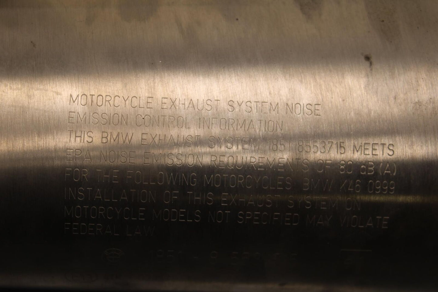 2016 BMW S1000R ABS EXHAUST PIPE MUFFLER SLIP ON CAN SILENCER BB604