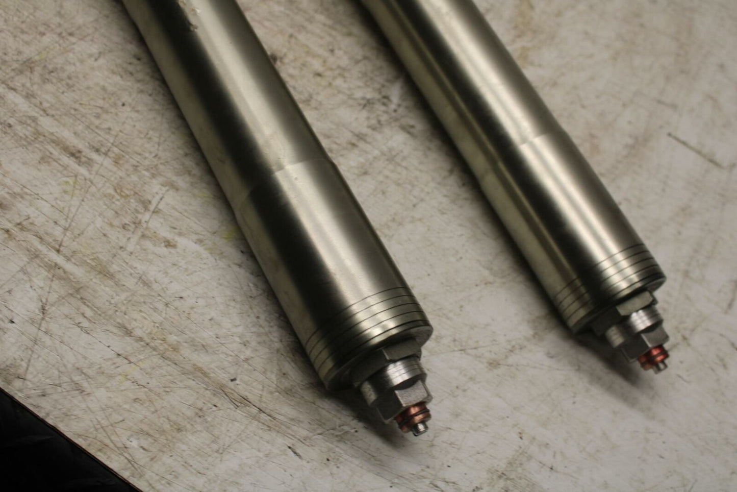 08-10 DUCATI 848 FRONT FORKS SHOCK SUSPENSION SET PAIR BB369
