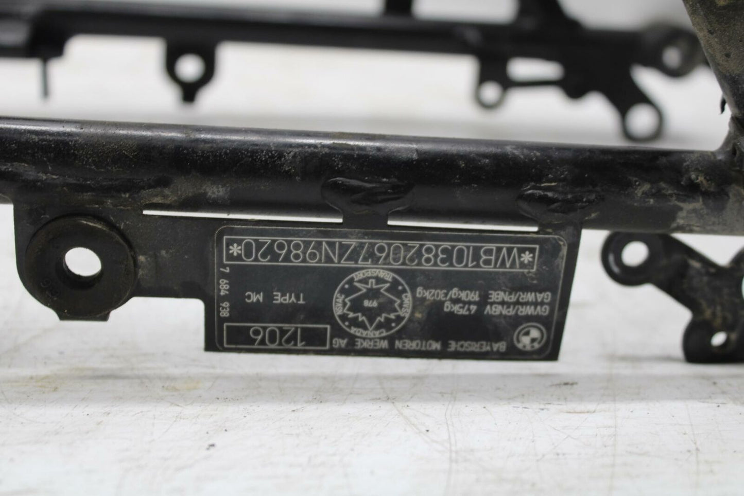 07-13 BMW R1200GS ADVENTURE FRAME CHASSIS BB368