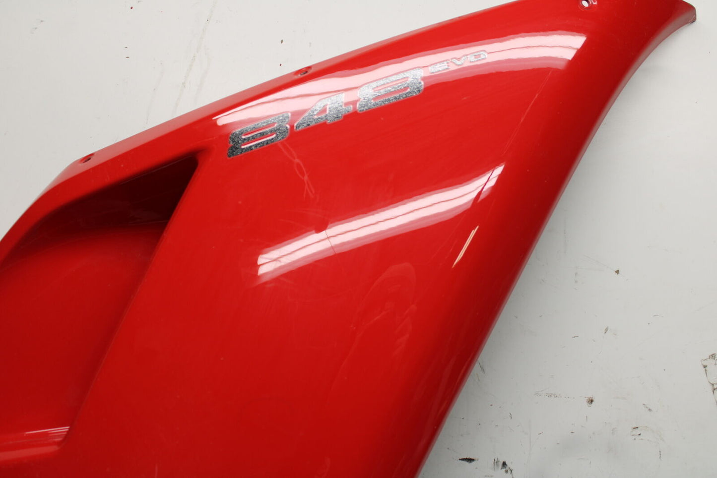 08-13 DUCATI 848 EVO RIGHT LOWER MID UPPER SIDE FAIRING COWL BB667