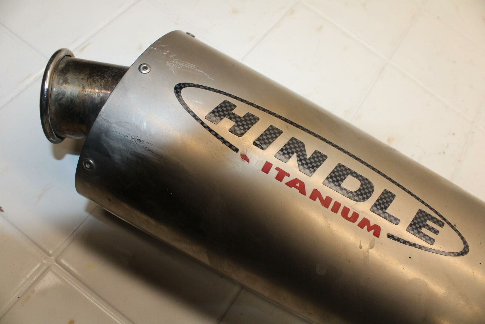 01-02 SUZUKI GSXR750 HINDLE EXHAUST PIPE MUFFLER SLIP ON CAN SILENCER BB402