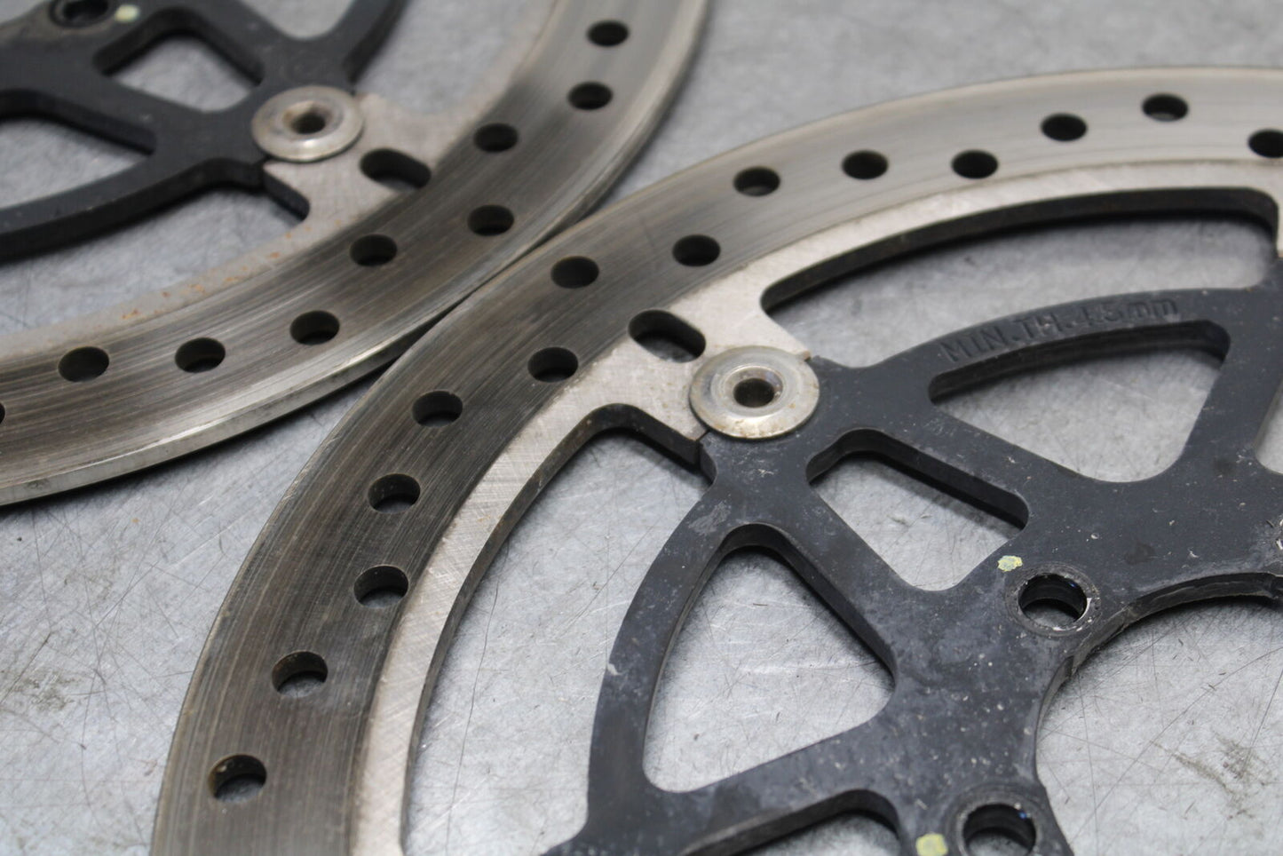 06-07 DUCATI MONSTER 695 FRONT LEFT RIGHT BRAKE ROTORS DISCS BB674