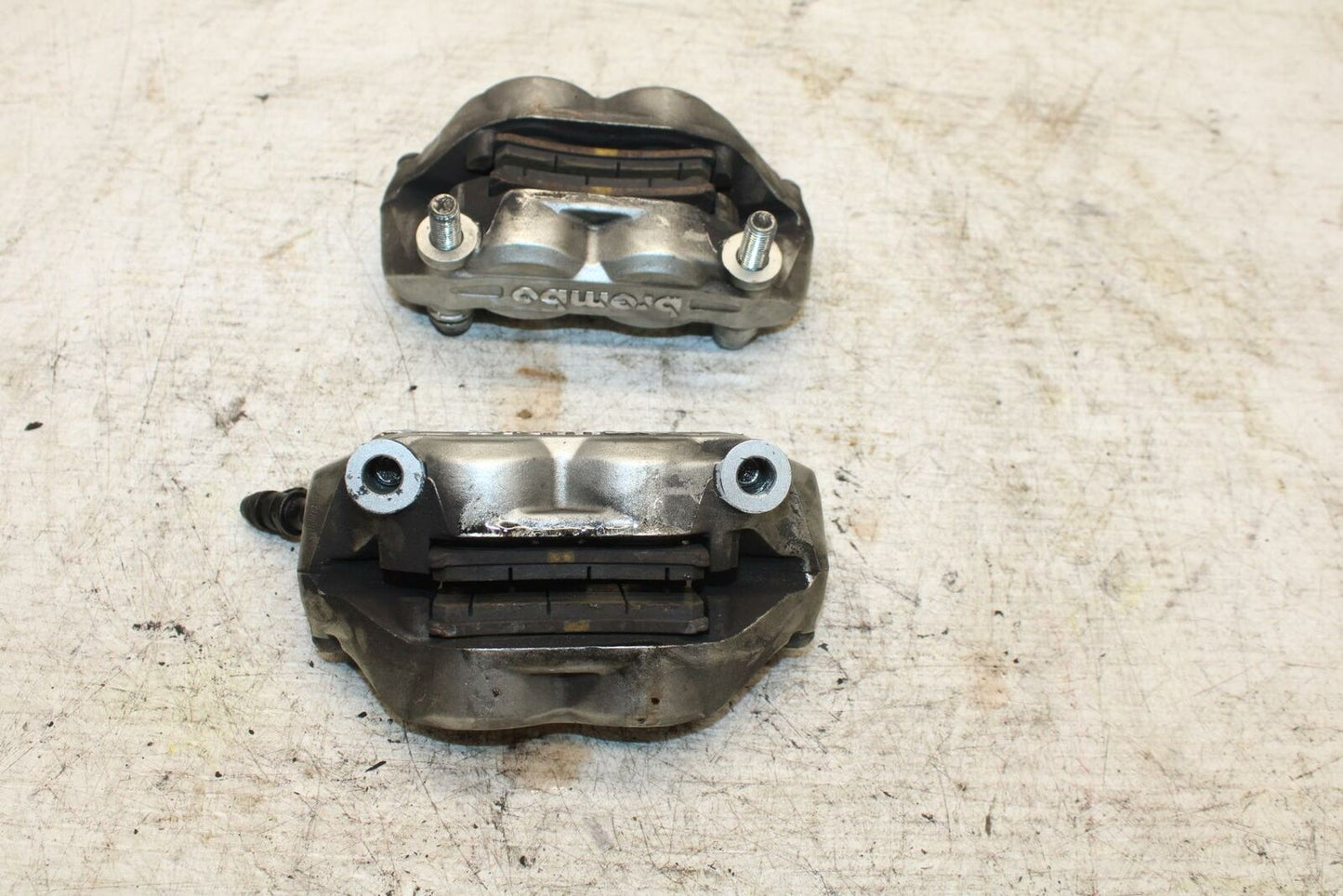08-10 DUCATI 848 RIGHT LEFT FRONT BRAKE CALIPER SET PAIR CALIPERS BB369