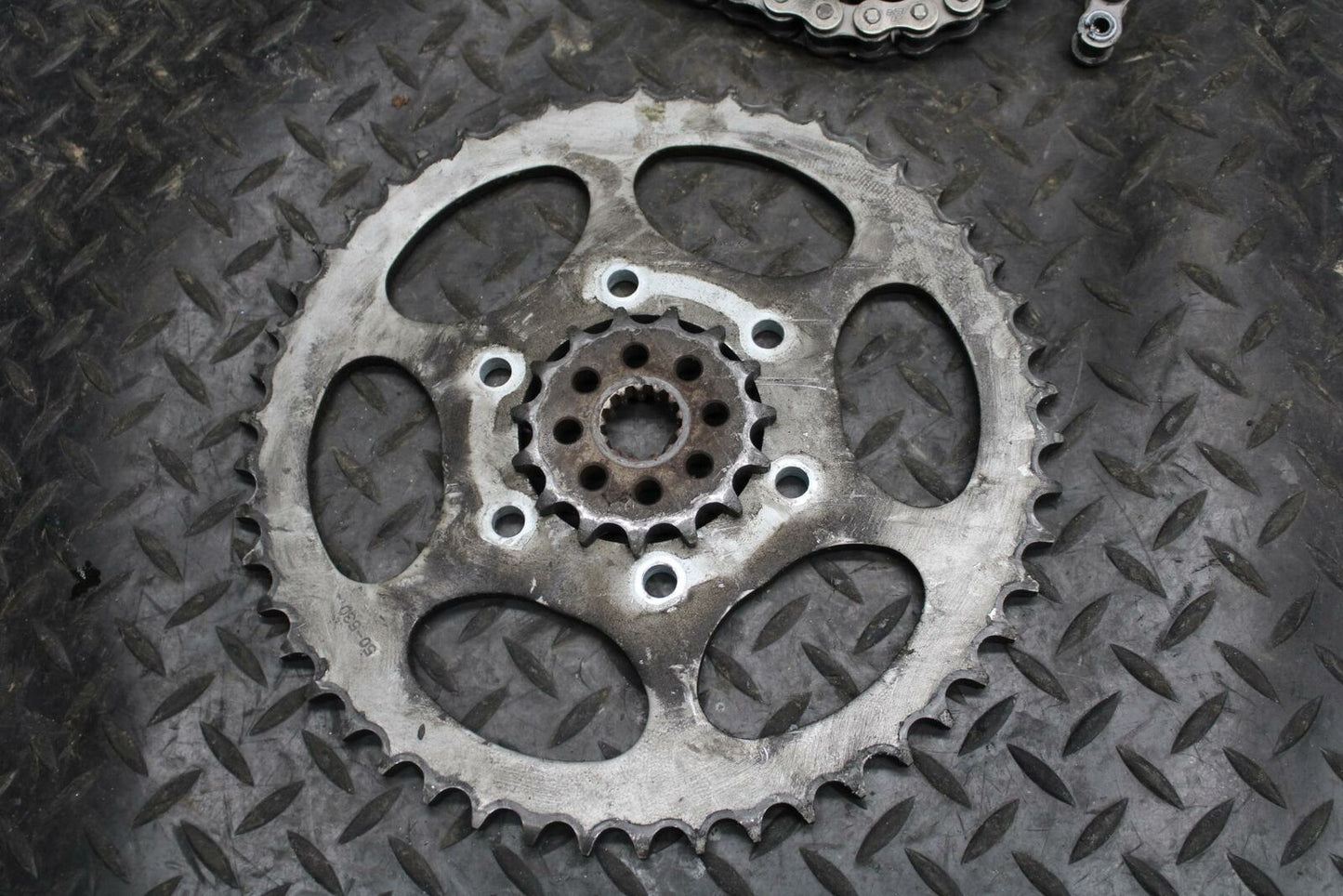 78 SUZUKI GS550E MAIN DRIVE CHAIN SPROCKET FRONT REAR BB212