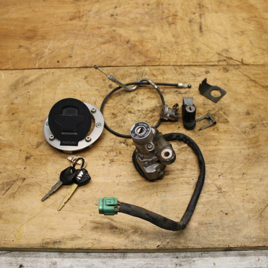 02-03 SUZUKI VSTROM 1000 IGNITION LOCK KEY SET W/ GAS CAP AND SEAT LOCK BB331