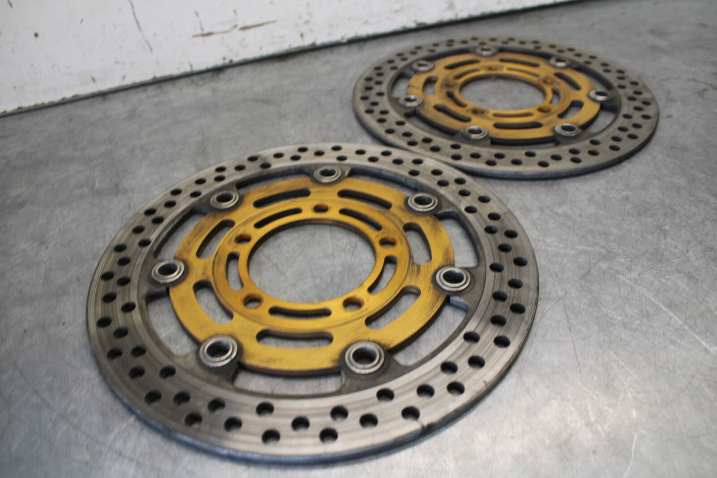 03-04 KAWASAKI NINJA ZX6RR FRONT LEFT RIGHT BRAKE ROTORS DISCS BB684