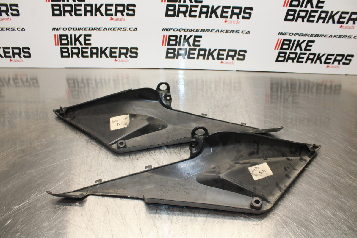 05-06 HONDA CBR600RR RIGHT LEFT GAS FUEL TANK PANELS COVERS TRIM SET COWLS BB149