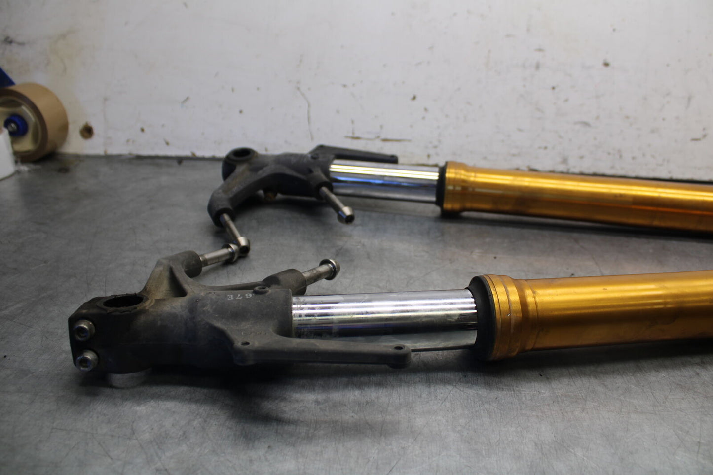 07-08 TRIUMPH DAYTONA 675 FRONT FORKS SHOCK SUSPENSION SET PAIR T2044110 BB685