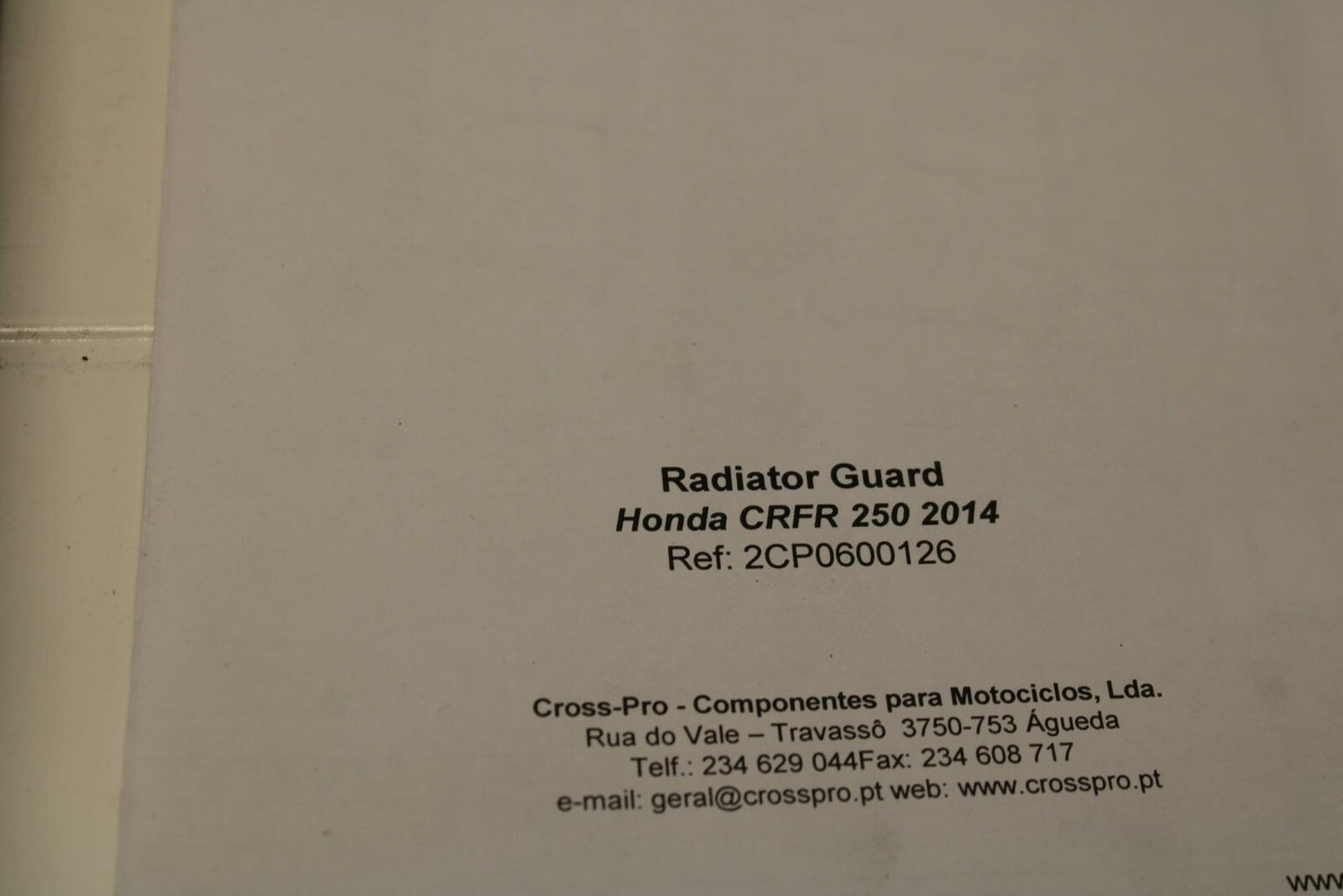 14 HONDA CRF250R CROSSPRO RADIATOR GUARD SHIELD