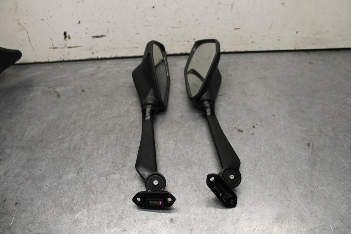 18-23 KAWASAKI NINJA 400 REAR VIEW MIRROR SET PAIR MIRRORS BB660