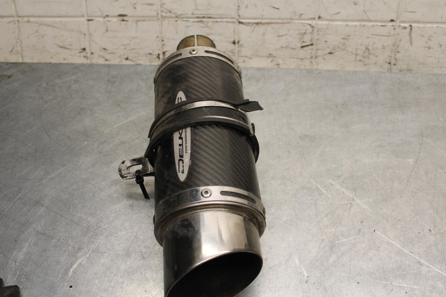 2008 Aprilia Shiver 750 SL750 AFTERMARKET EXHAUST PIPE MUFFLER SLIP ON CAN BB551
