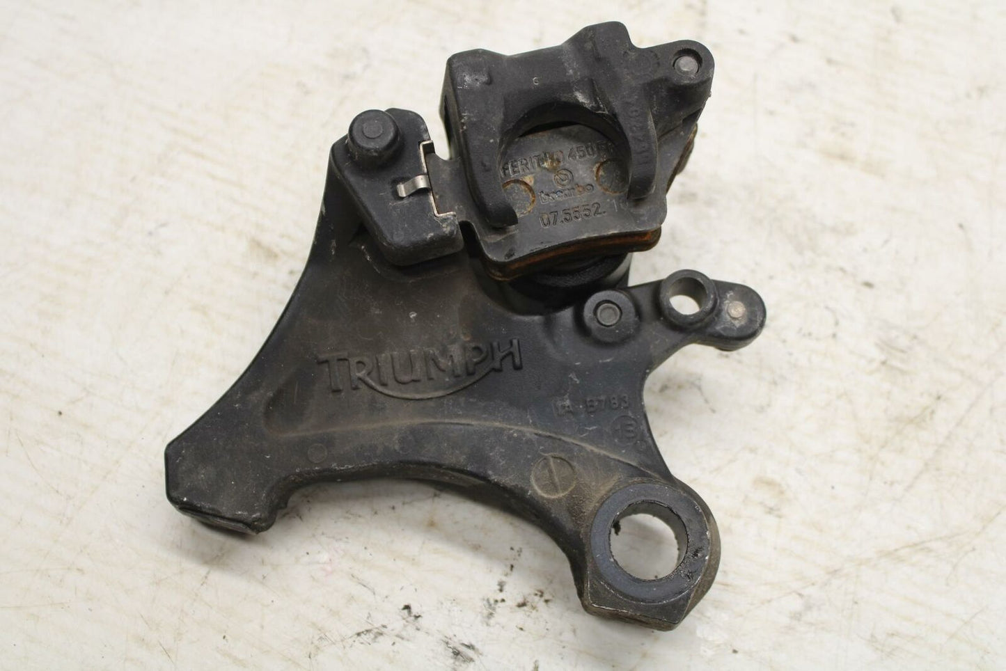 07-16 TRIUMPH STREET TRIPLE BREMBO REAR BACK BRAKE CALIPER MOUNT BRACKET BB356