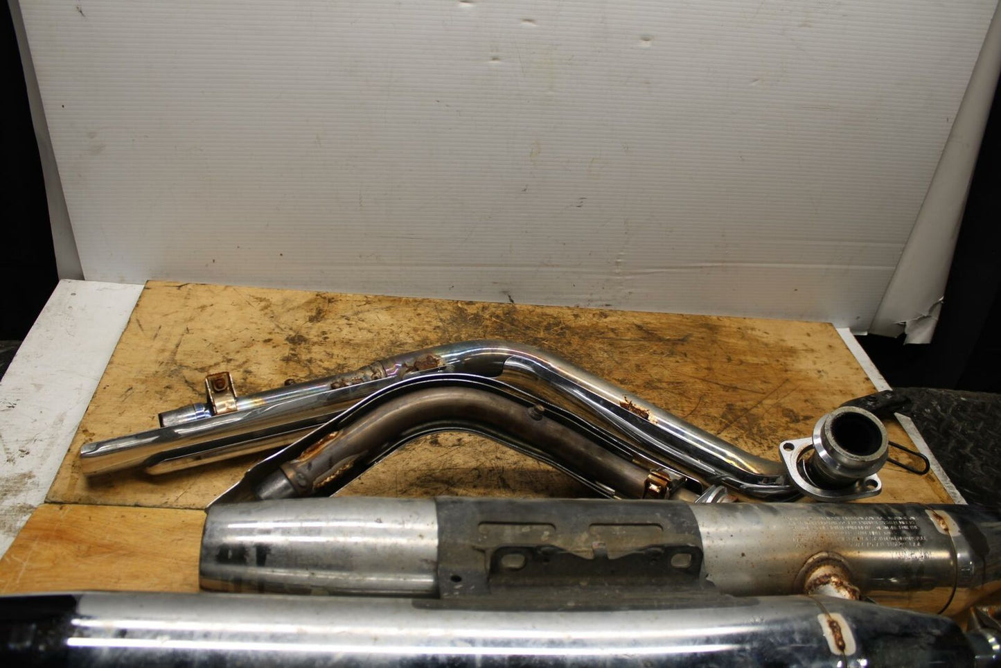 99-03 YAMAHA ROAD STAR XV1600A FULL MUFFLER EXHAUST SILENCER PIPE BB344