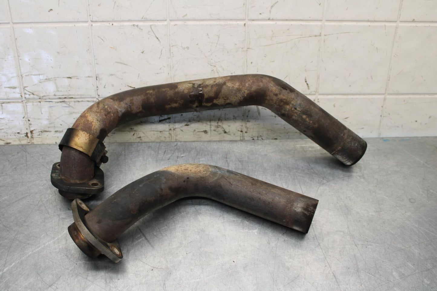 2008 Aprilia Shiver 750 SL750 EXHAUST HEADER PIPES MANIFOLD BB551