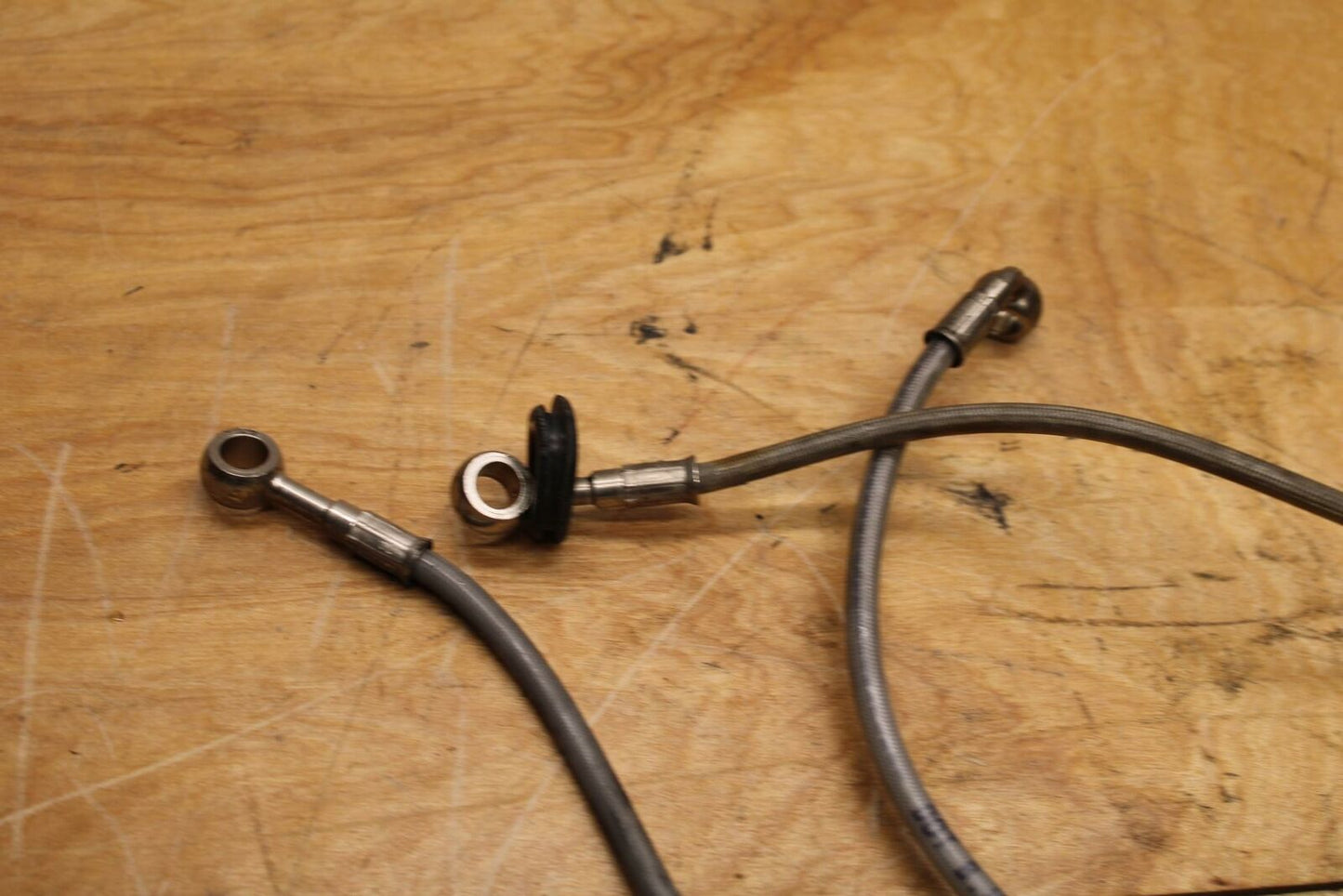 08-14 DUCATI MONSTER 696 BRAIDED FRONT BRAKE CALIPER HOSES LINES BB324