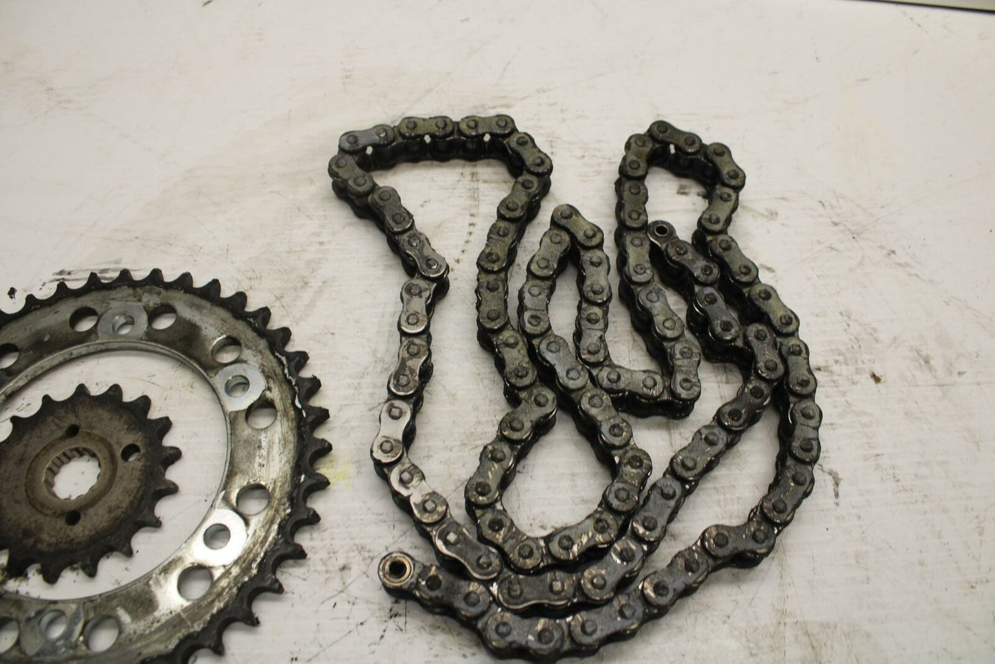 00-07 SUZUKI HAYABUSA FRONT REAR BACK SPROCKET W CHAIN  BB281