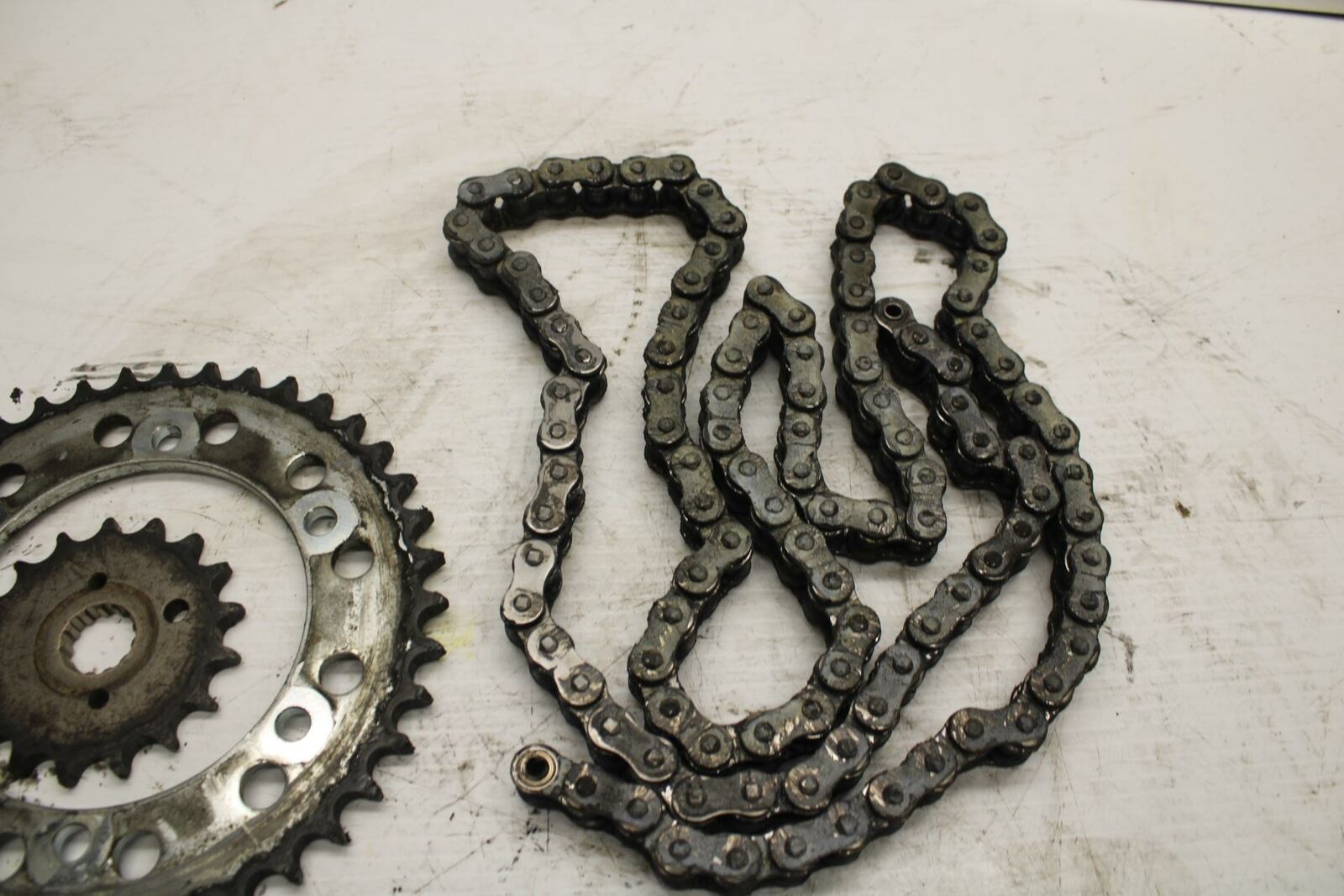 00-07 SUZUKI HAYABUSA FRONT REAR BACK SPROCKET W CHAIN  BB281