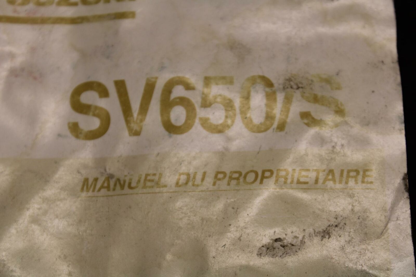 03 SUZUKI SV650S ORIGINAL FRENCH OWNERS MANUAL MANUEL DU PROPRIETAIRE  BB219