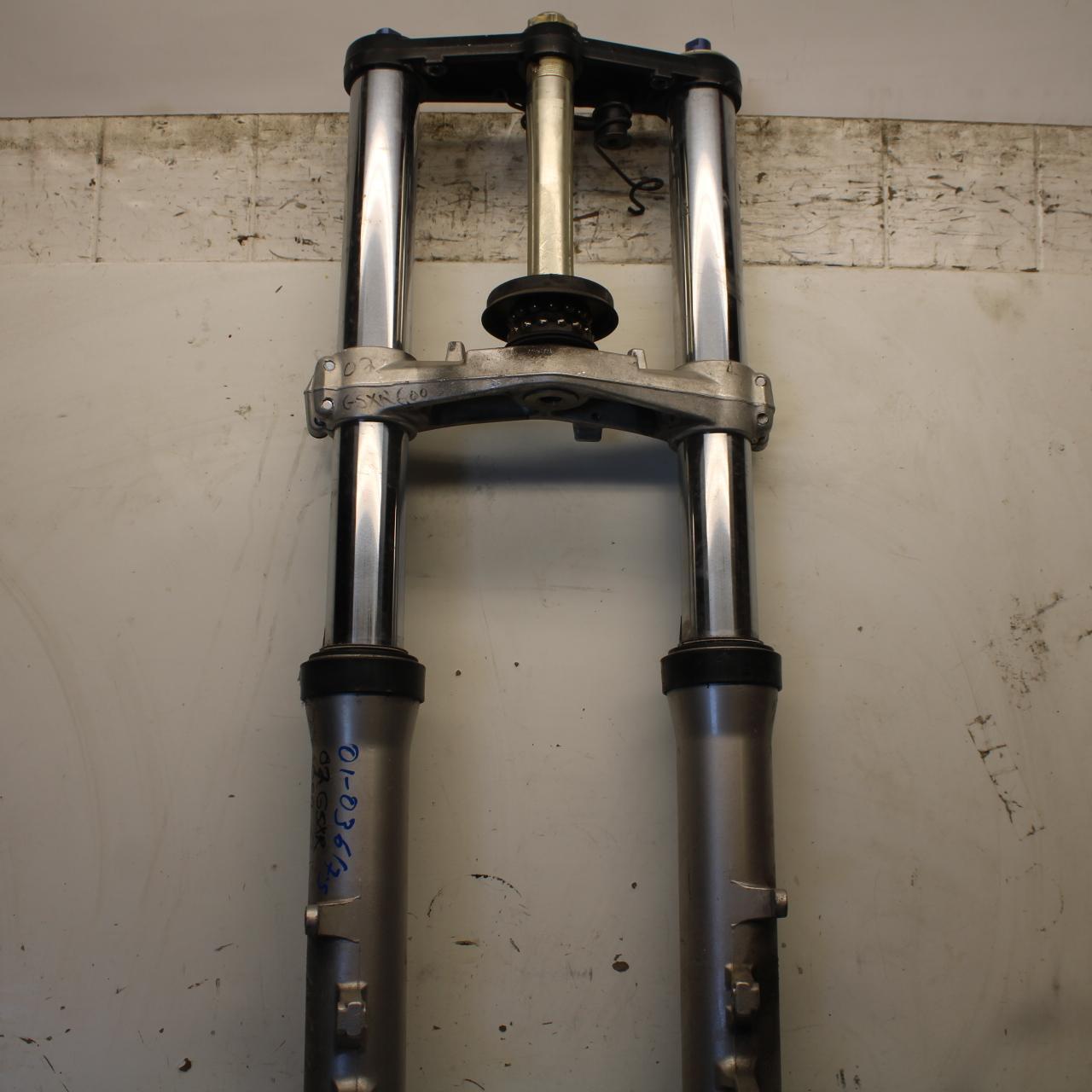 01-03 SUZUKI GSXR600/750 COMPLETE FRONT END FORKS SUSPENSION TRIPLE TREE BB633