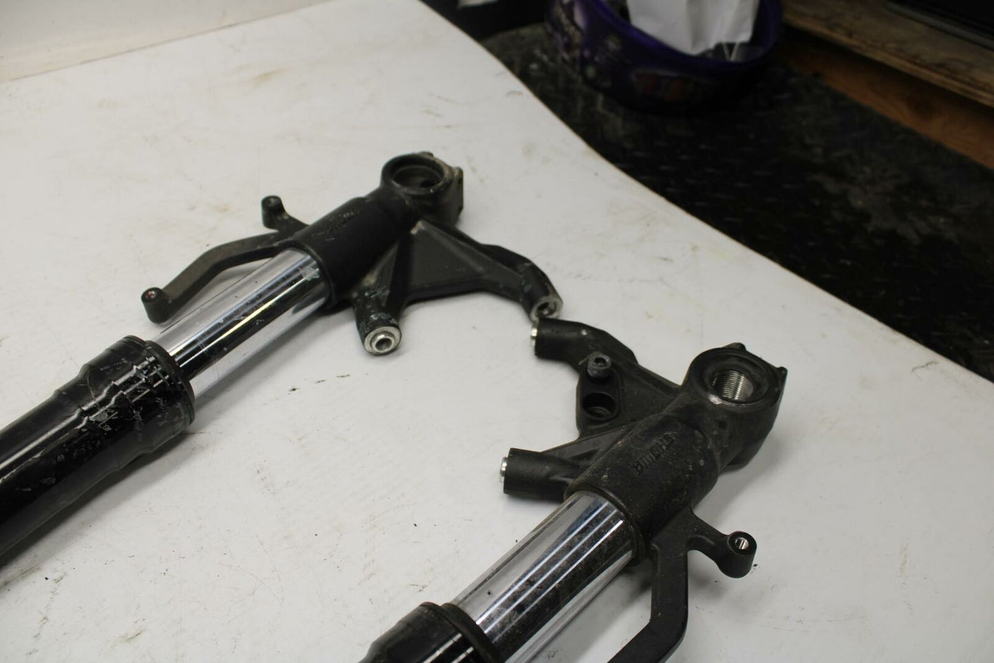 13-18 KAWASAKI NINJA ZX6R FRONT FORKS SHOCK SUSPENSION SET PAIR FOR PARTS BB353