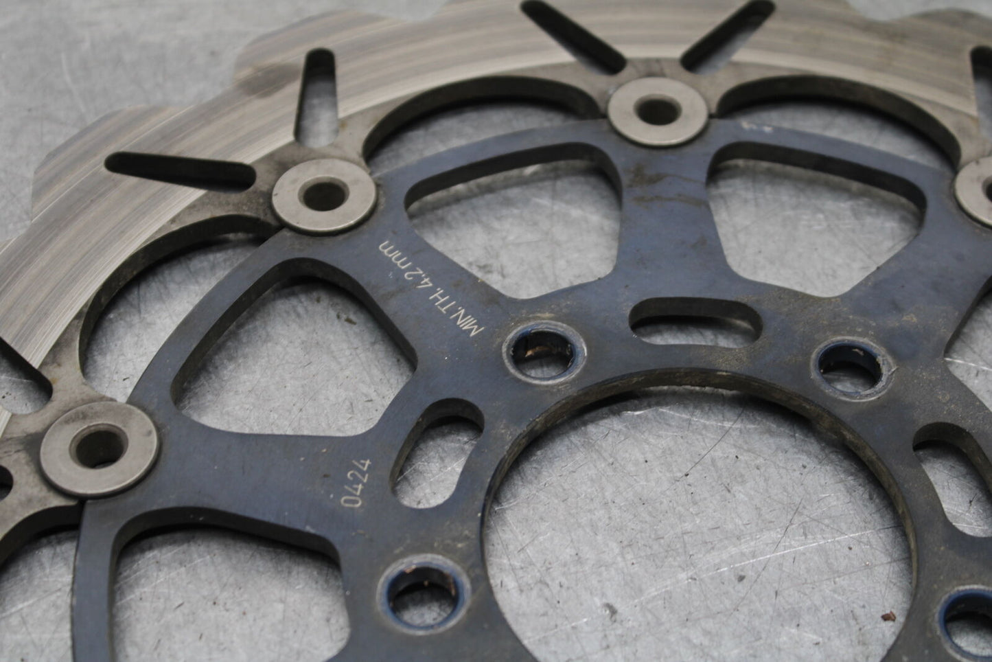 04-05 SUZUKI GSXR600 AFTERMARKET GALFER FRONT LEFT RIGHT BRAKE ROTORS DISCS BB65