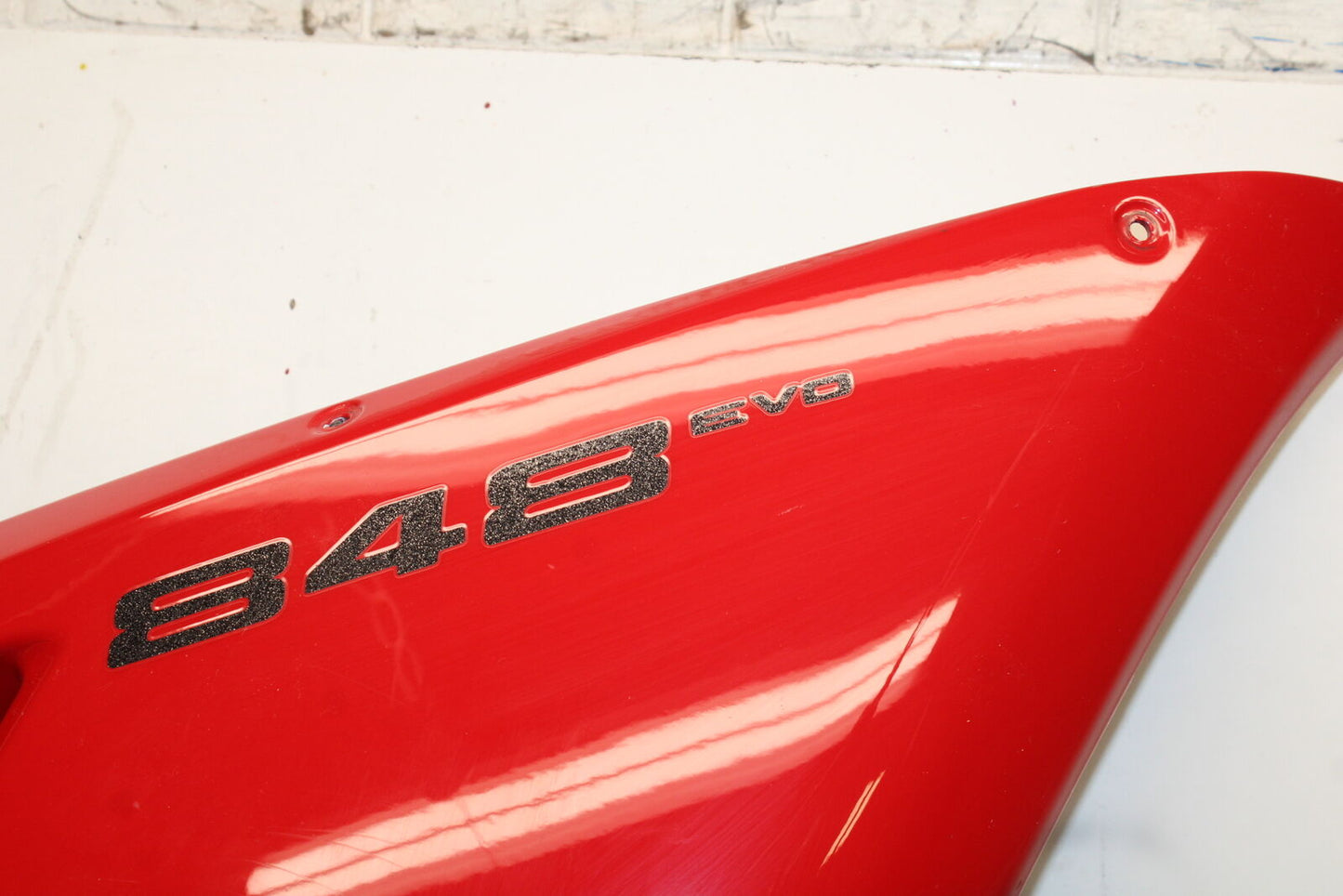 08-13 DUCATI 848 EVO RIGHT LOWER MID UPPER SIDE FAIRING COWL BB667