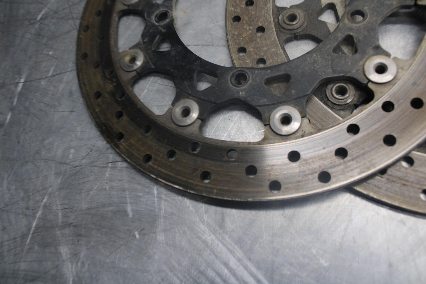 05 YAMAHA YZF R6S FRONT LEFT RIGHT BRAKE ROTORS DISCS BB462